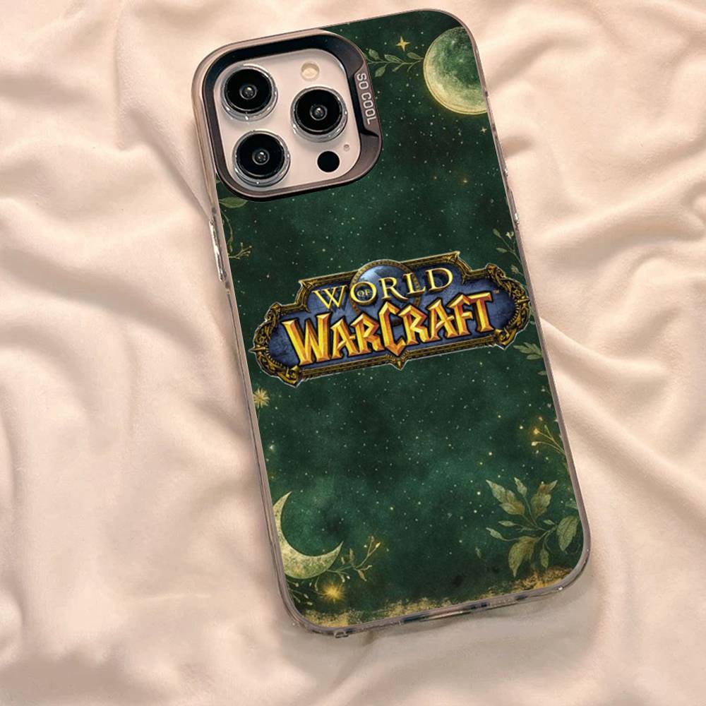 W-World Of W-Warcraft Game Retro Phone Case For IPhone 16 15 14 13 12 11 Pro Max 17 Plus Colorful Cover