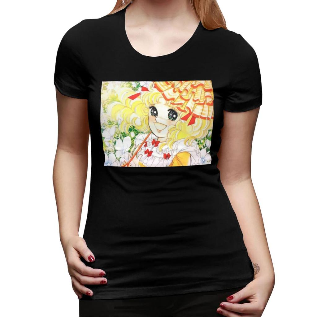 Candy Candy Anime TShirt for Women Crew Neck Streetwear T Shirts Womens Short Sleeve Summer Clothes Tops