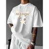 European sizes Men's  Blend T-Shirt, Casual Printed Summer Sporty Fashion, "NLRNZOC" Star Pattern Print, Comfortable and Versatile for Men