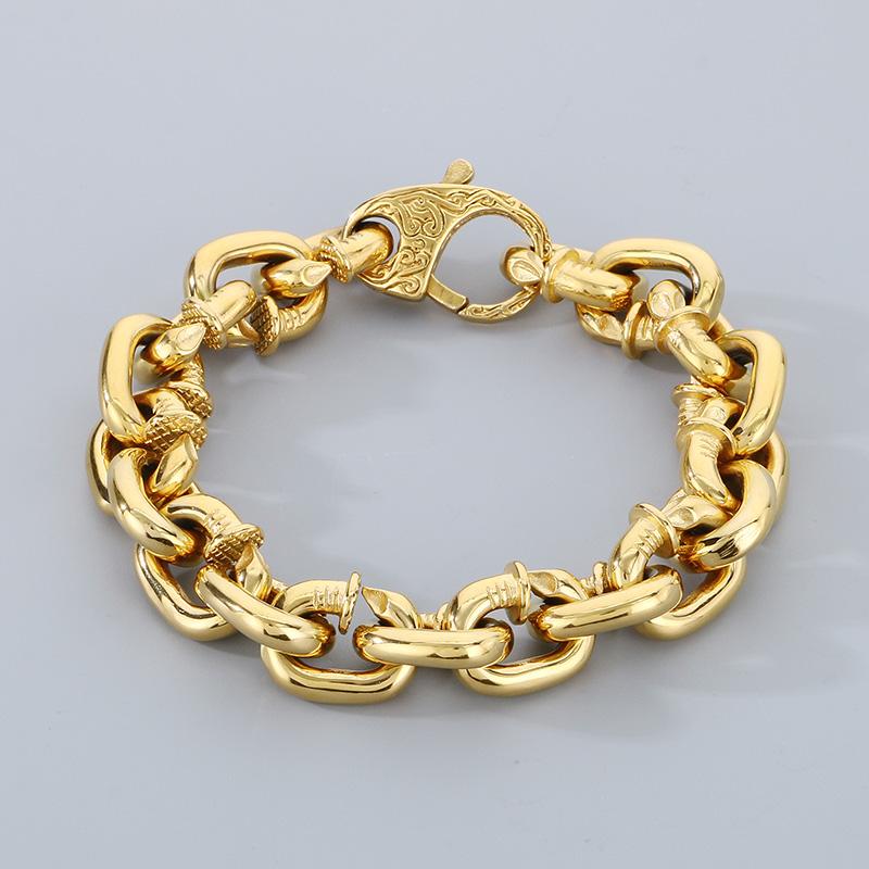 Domineering Stainless Steel Link Bracelet Men Multi-layer Cuff Bangle Punk Style Jewelry Accessory Man Bracelet Gift