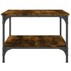 Tavolino Rovere Affumicato 55x55x40 cm Legno Ingegnerizzato