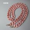 Women Clutch Shoulder Purse Chain DIY New Fashion Woman Handbag Accessory Chain Black Pink Detachable Resin Blue Luxury Strap
