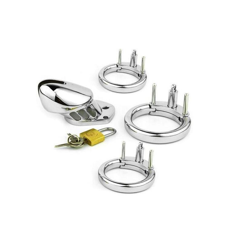 Male Chastity Lock CB6000sm: Metal Birdcage Seminal Vesicle Restraint Sex Toy