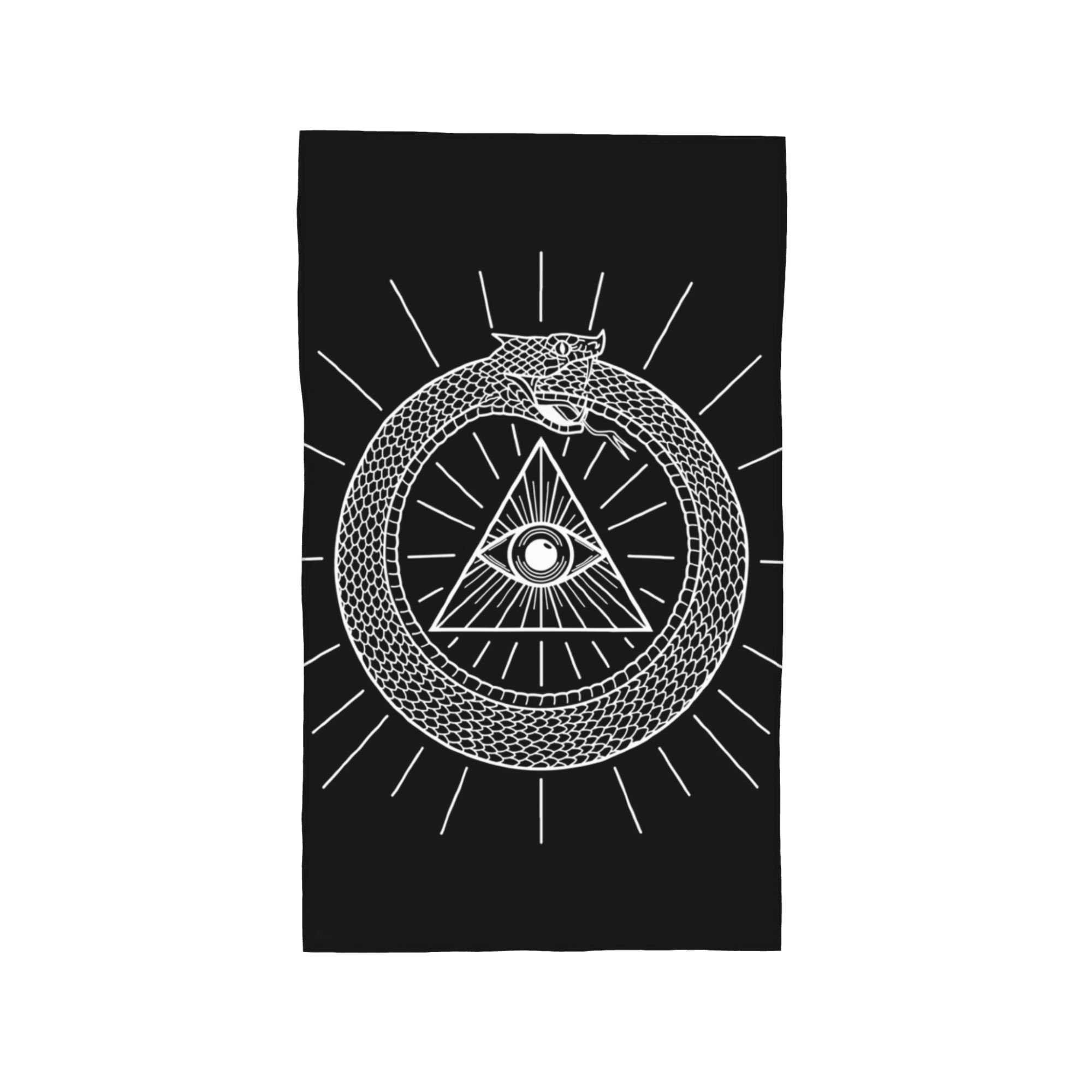 

all-seeing eye soteric Of Ouroboros Snake Soft Face Towel Quick Dry Pool Bath Cotton Towels Absorbent W30*H60(CM)