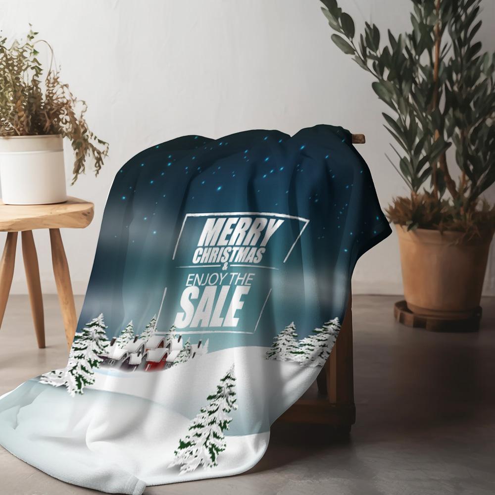 

Cozy Winter Landscape Throw Blanket Snow Village Decor Christmas Gift Home Decor Farmhouse Aesthetic Room Decor Warm Fuzzy Blank 75x90cm