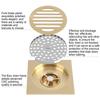 Removable Strainer Cover Shower Floor Drain Square Bathroom Waste Grate  Kitchen Drainage