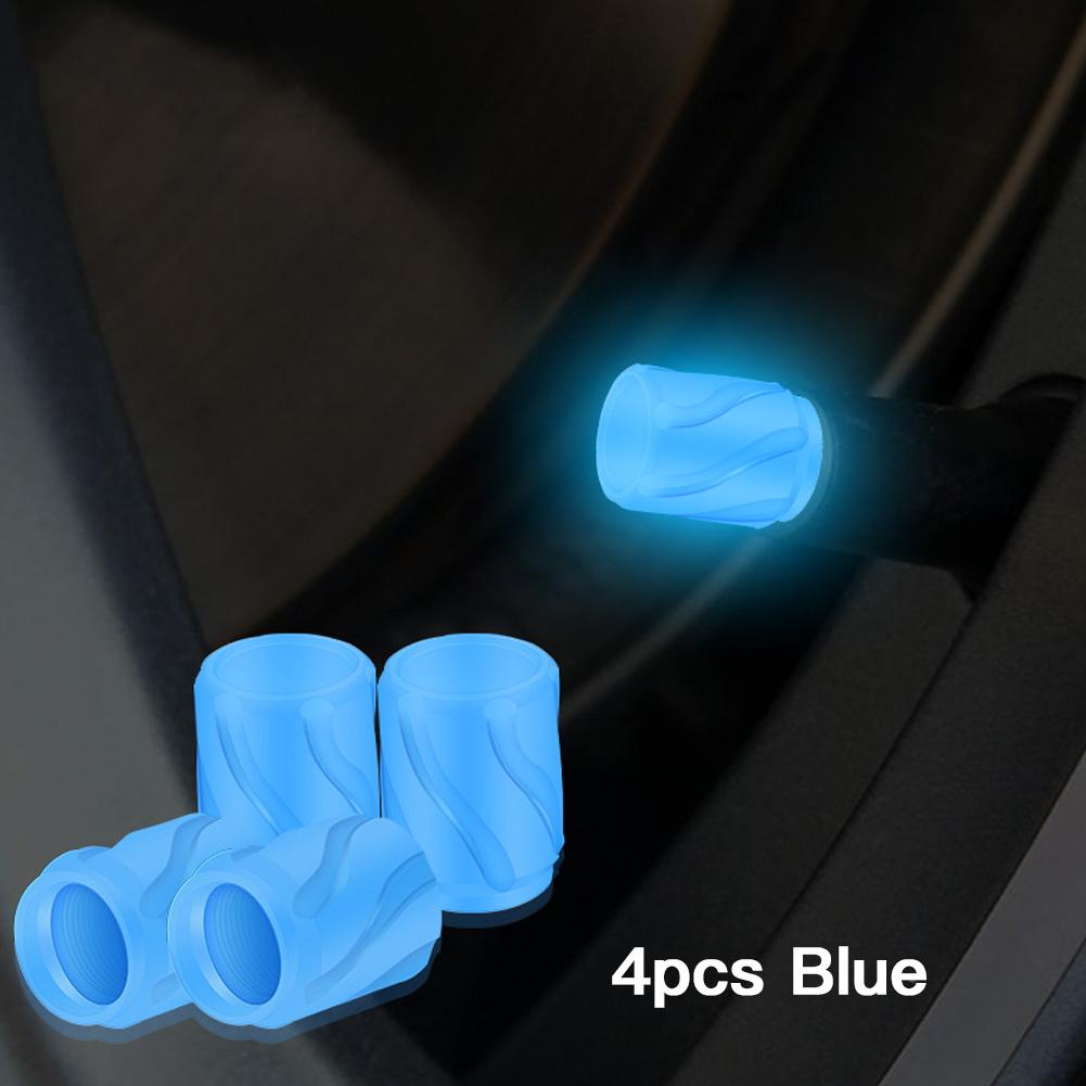 1pcs/4Pcs Luminous Universal Car Valve Cap Dust-proof Decorative Tires Tyre Stem Covers Applicable Accessories Motorcycle