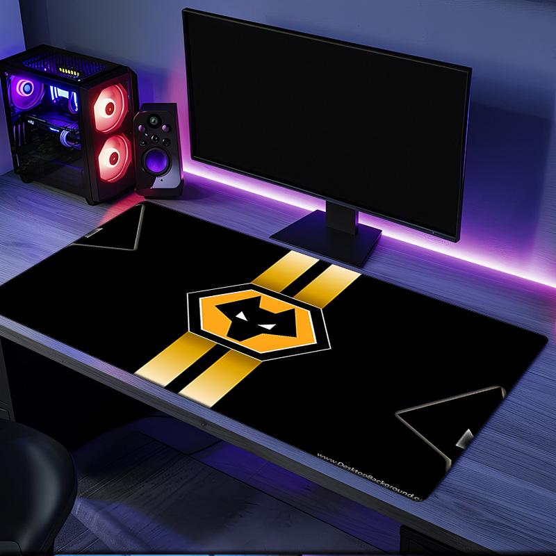 Flammende Wölfe Emblem Wanderer Mauspads, Gummibasis, Mauspads für Gamer und Bürogebrauch, Gaming Schreibtisch , Leicht zu reinigende Matte Weihnachtsgeschenke für Fans