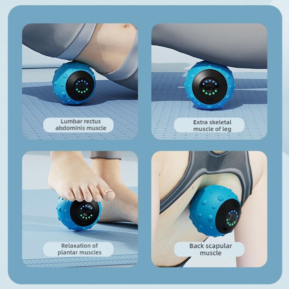 Electric Vibration Massage Ball Sports Fitness Massage Tool Foot Facial Soothing Device Vibration Design Easy to Use Portable