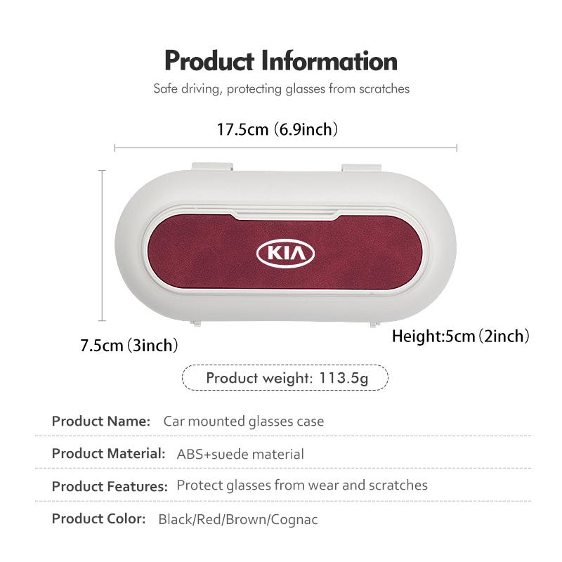 Für KIA Auto Brillenetui Sonnenblende Hängend Brillenaufbewahrung Halter Box K5 K2 Rio Optima Sportage Venga Sorento Stonic Forte