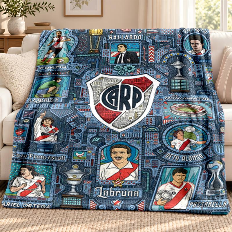 Atletico River Plate blanket Flannel Blanket Soft Cozy Plush Throw for Sofa Bed Lightweight Home Decoration Outdoor camping