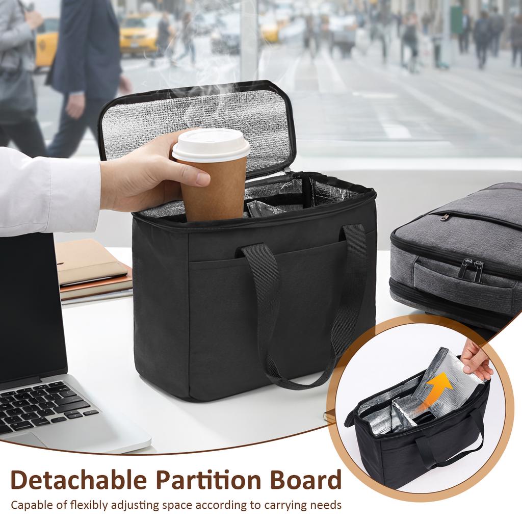 3 Cups Drink Delivery Insulated Bag Portable Carrier Takeaway Thermal Warm Cooler Tote Bag Picnic Supplies Storage Bag