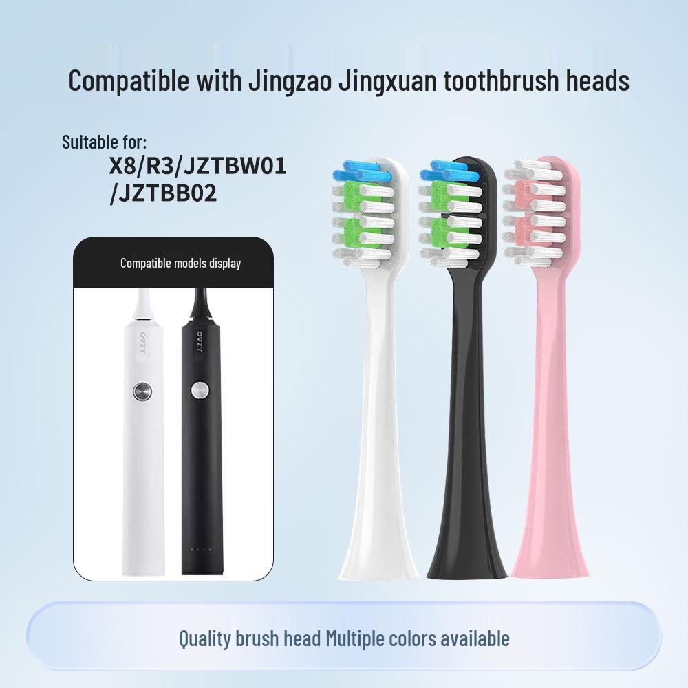 Universal Replacement Heads for Jingzao Jingxuan Electric Toothbrush X8/R3/JZTBW01/JZTBB02