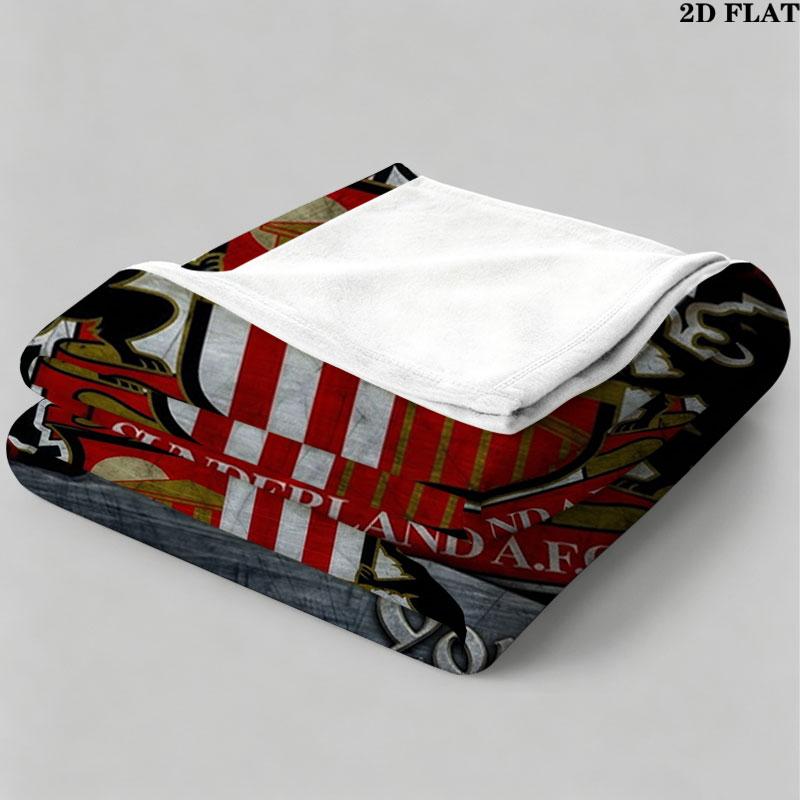 1PC Sunderland A.F Custom Name Patterned Flannel Blanket Suitable For All Seasons for Home Decor Warmth and Comfort Gifts Holiday Present