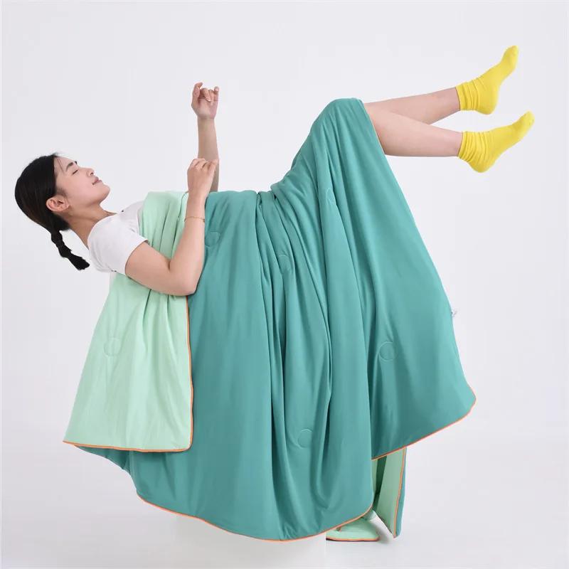 

2025 новое прохладное шелковое летнее одеяло с рисунком мороженого, пригодное для машинной стирки, новое одеяло с кондиционером, одеяло с рисунком арбуза 100x150cm 1pcs