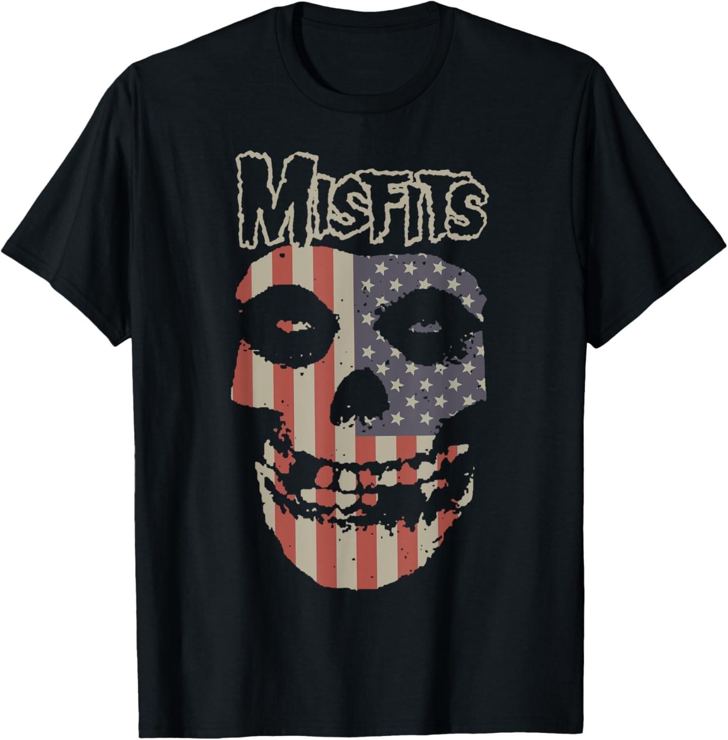 

Misfits – Футболка с логотипом в виде черепа и флага 4XL