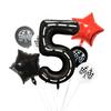 Racing Series Star Aluminum Film Digital Balloon Birthday Party Decoration Set Infield Arrangement
