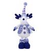 Yousheng Long Leg Christmas Plush Doll Standing Santa Snowman Reindeer Figure with Stretchable Leg for Holiday Winter Home Decoration