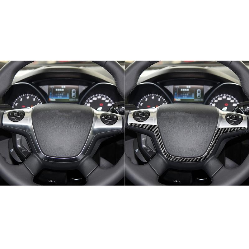 For Ford Escape Kuga 2013 2014 2015 2016 Carbon Fiber Accessories Car Interior Steering Wheel Speedometer Trim Sticker