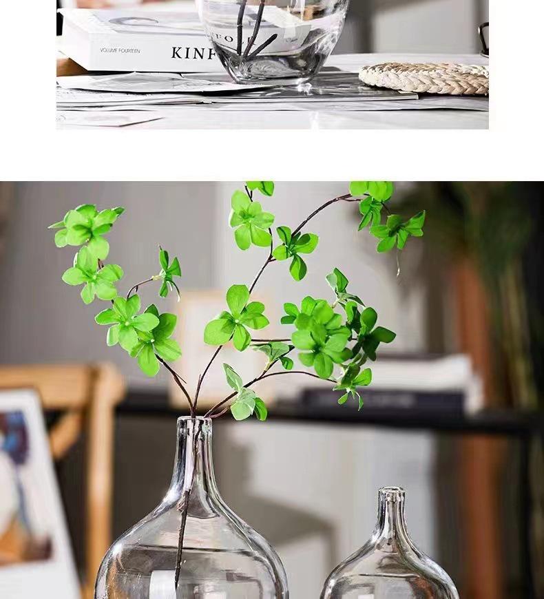 Transparent glas hydroponisk vas för blomsterarrangemang - Japansk klockblomma & Andromeda