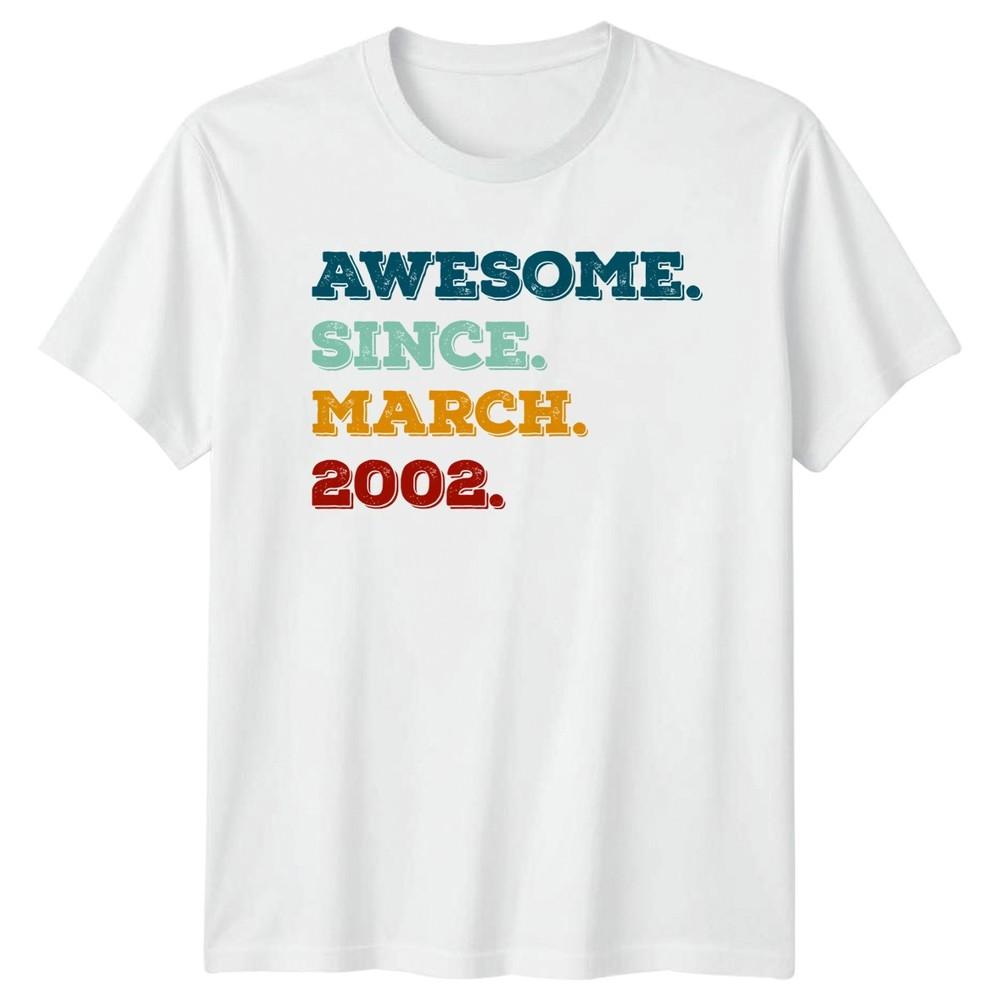 Awesome Since March 2002 TShirt 24th Birthday Milestone S