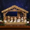 Cartoon Christmas Nativity Scene Figurines Hand-Painted Resin Decor Set for Holiday Home Decoration Gift