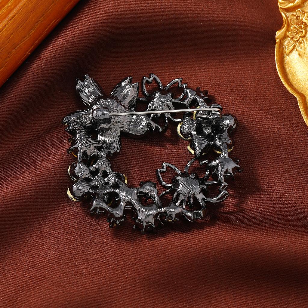 Frauen Exquisite Blumengirlande Kristall Broschen Accessoires Luxus Strass Glänzende Abzeichen Schmuck Für Dame Party Hochzeit