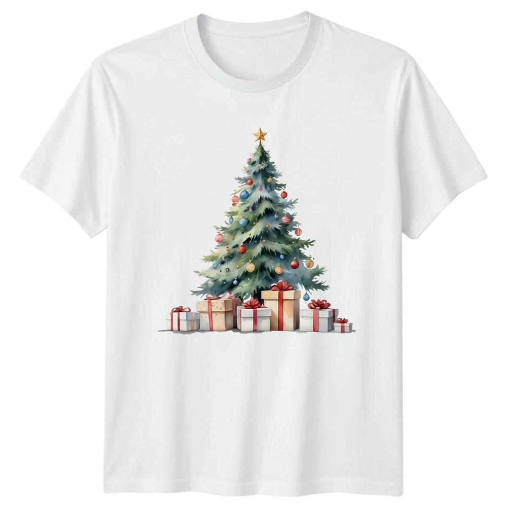 Christmas Tree And Gifts Holidays Unisexs T Shirt Unisexs Tee Graphic Unisex Top S