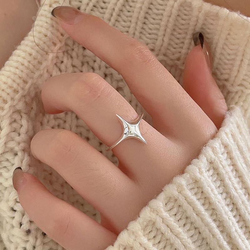 Star Open Ring For Women Simple Temperament Korean Versatile Jewelry Gifts Wholesale Daily