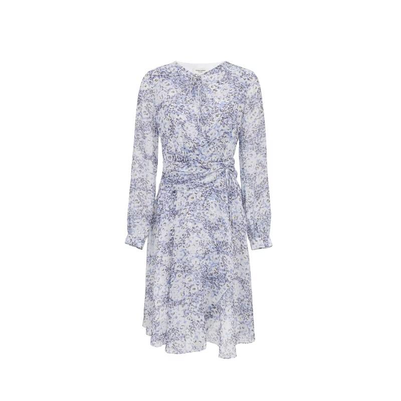 VEROMODA 2026 Summer Polka Dot Print V-Neck Drawstring Midi Dress