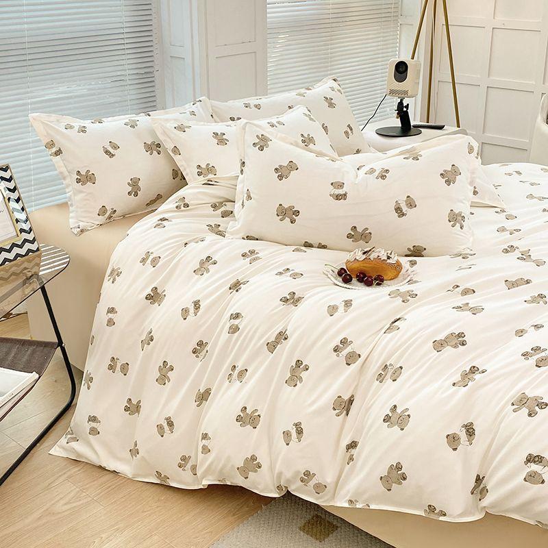 Small Fresh Bed Four-piece Dormitory Quilt Cover Three-piece Bed Sheet Set