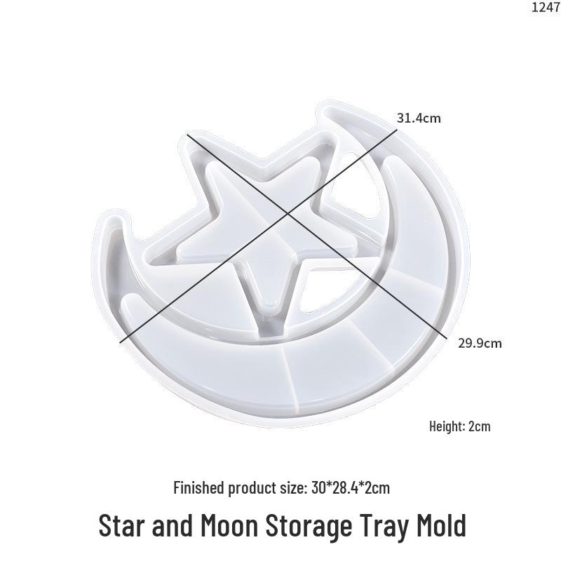 Poppy DIY Crystal Resin Star Moon Dish & Storage Mold Silicone
