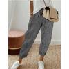 Pantaloni casual a righe da donna estivi, larghi, con elastico in vita