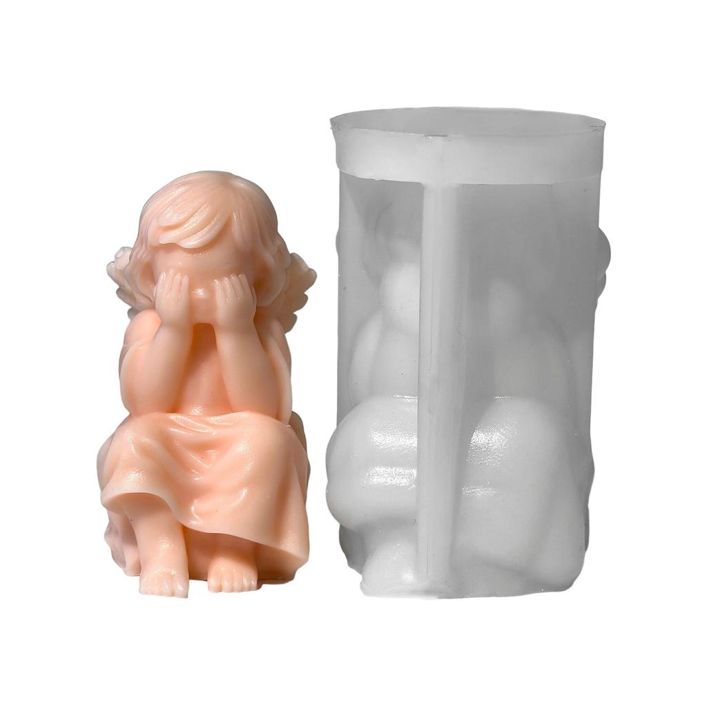 3D Angel Candle Crafting Mold Silicone Mould for Unique Handmade Crafts Epoxy Resin Desktop Decoration Making Mold