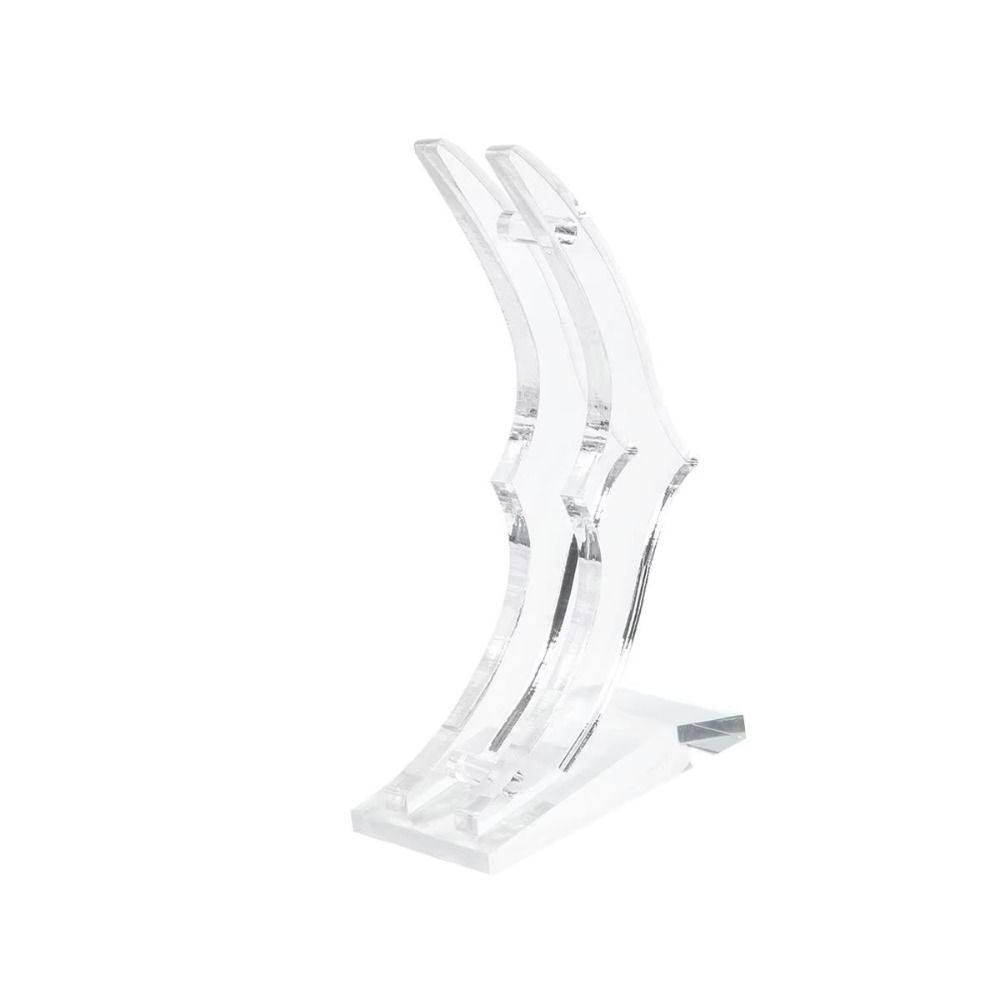 Clear Base Acrylic Display Stand Flat Bottom Gold Dipped Rose Flower Shelf Home