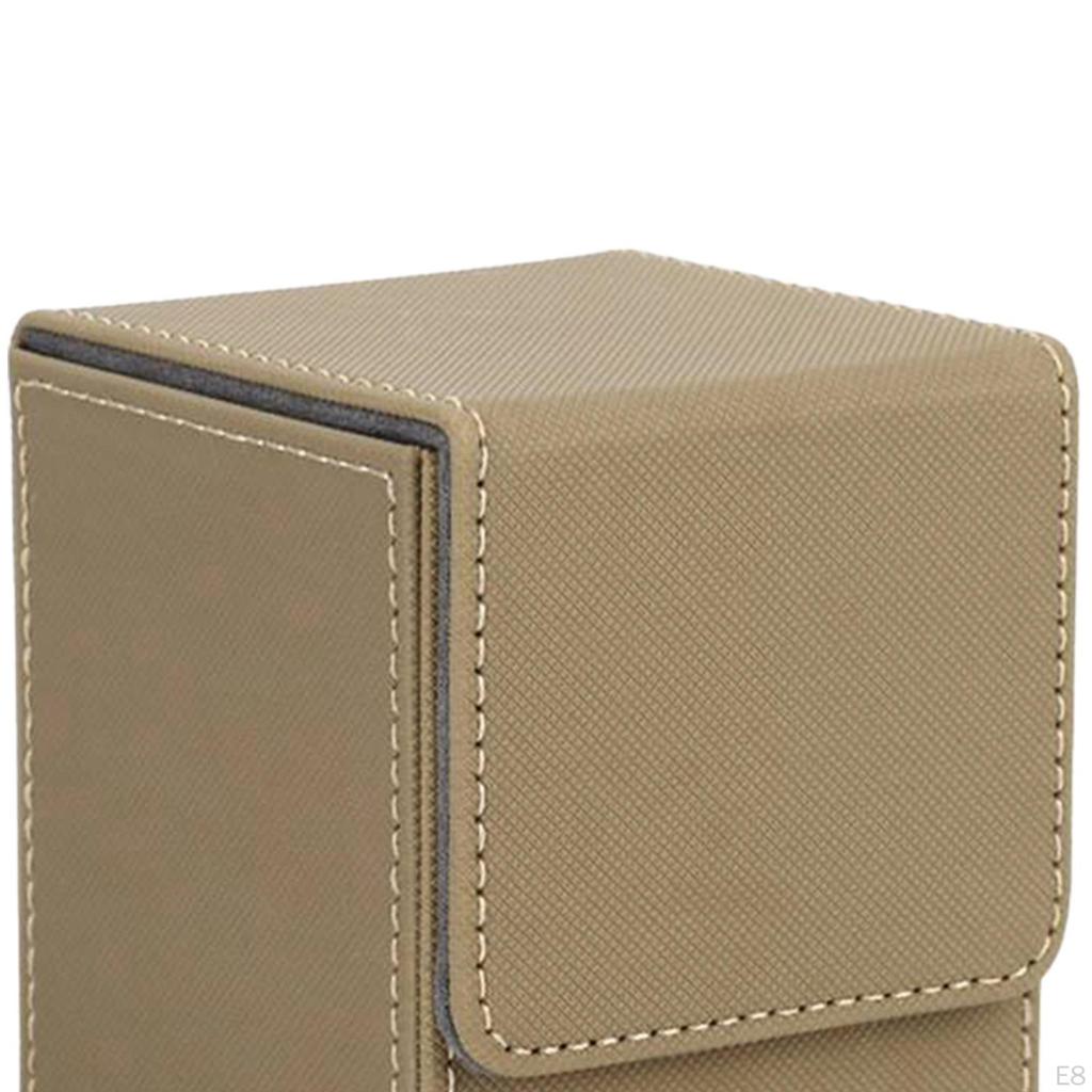 Card Deck Box Large Gathering PU Leather with Dividers Storage