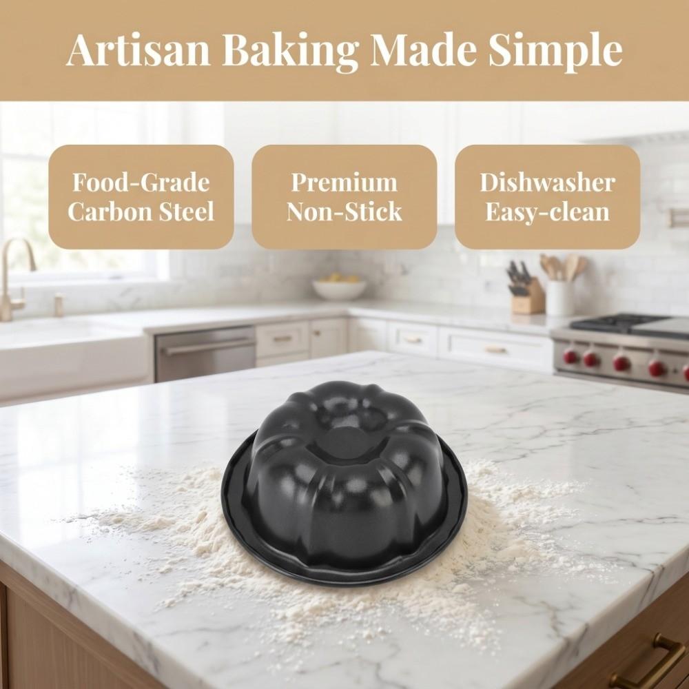 4pcs Chrysanthemum Pumpkin Cake Pans Round Shape Kugelhopf Mold Fluted Baking Cake Pans  Baking