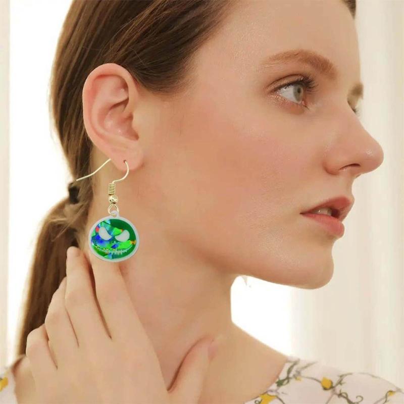 Light Shadow Keychain Pendant Silicone Mold Pumpkin Head Holographic Earrings Mold DIY Ornaments Mould for Birthday Gift