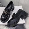 Platform Shoes Children's Super Fire Black Patent Leather Women's New Spring and Autumn British Style Small Leather Shoes