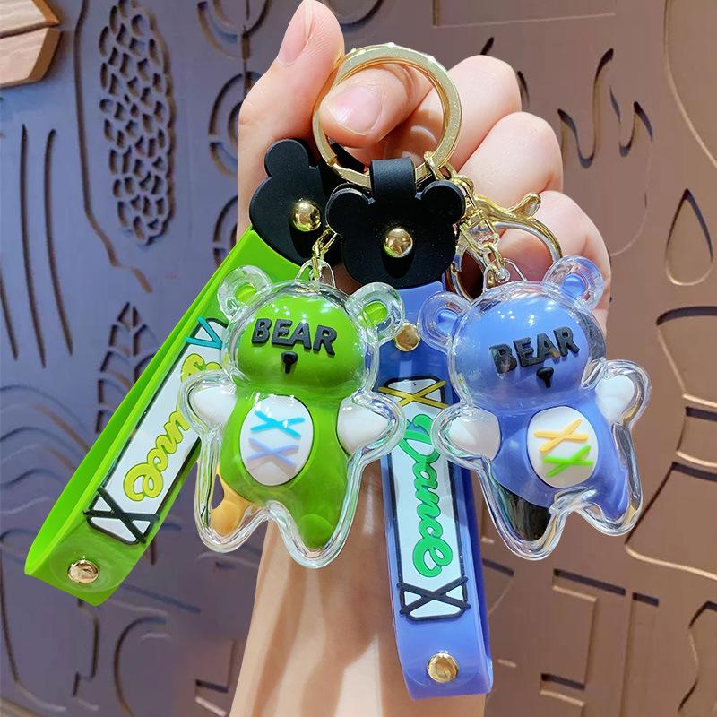 Cute Cartoon Strap Bear Keychain Bag Doll Pendant Car Bag Keychain Pendant Small Gift