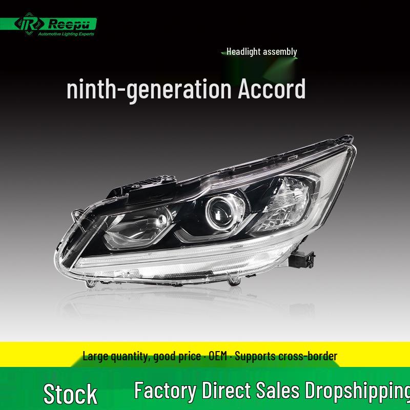 Honda Accord 16-18 Headlight Assembly: Fits 9.5th Gen, Low/High Trim, Original Front