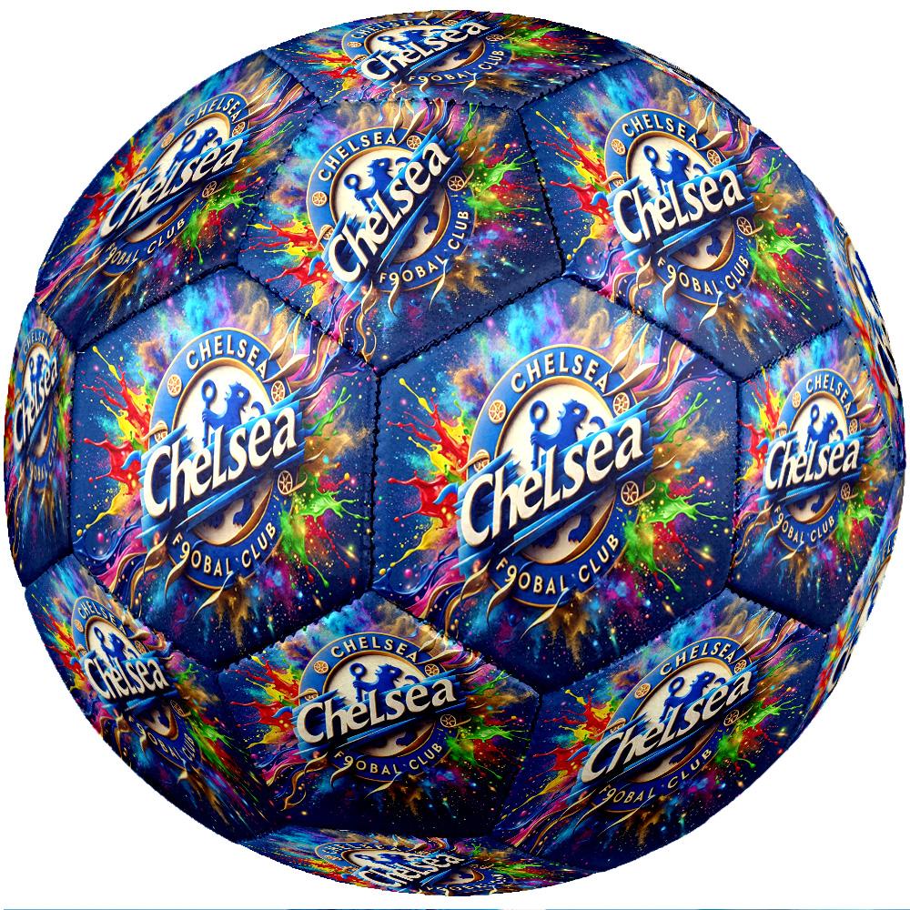 Chelsea FC Theme Soccer Ball Size 5 Soccer Ball Soft Touch Professional Training Football for Outdoor Sports