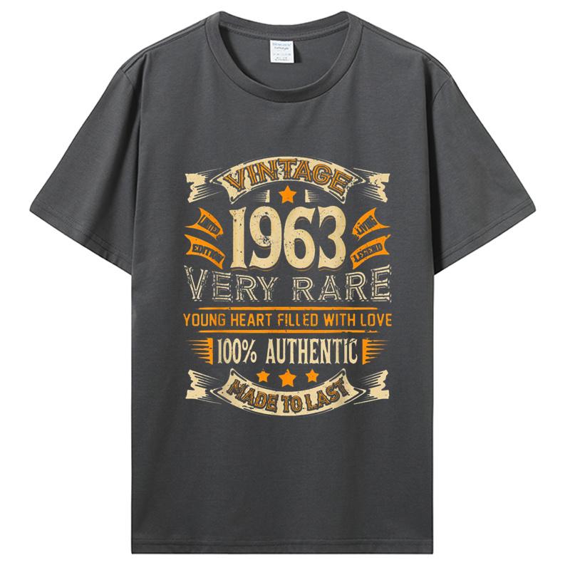 Birthday Vintage 1963 Old Gifts Vintage T-Shirts Summer Graphic Tshirt Streetwear Clothing Oversized Tshirt