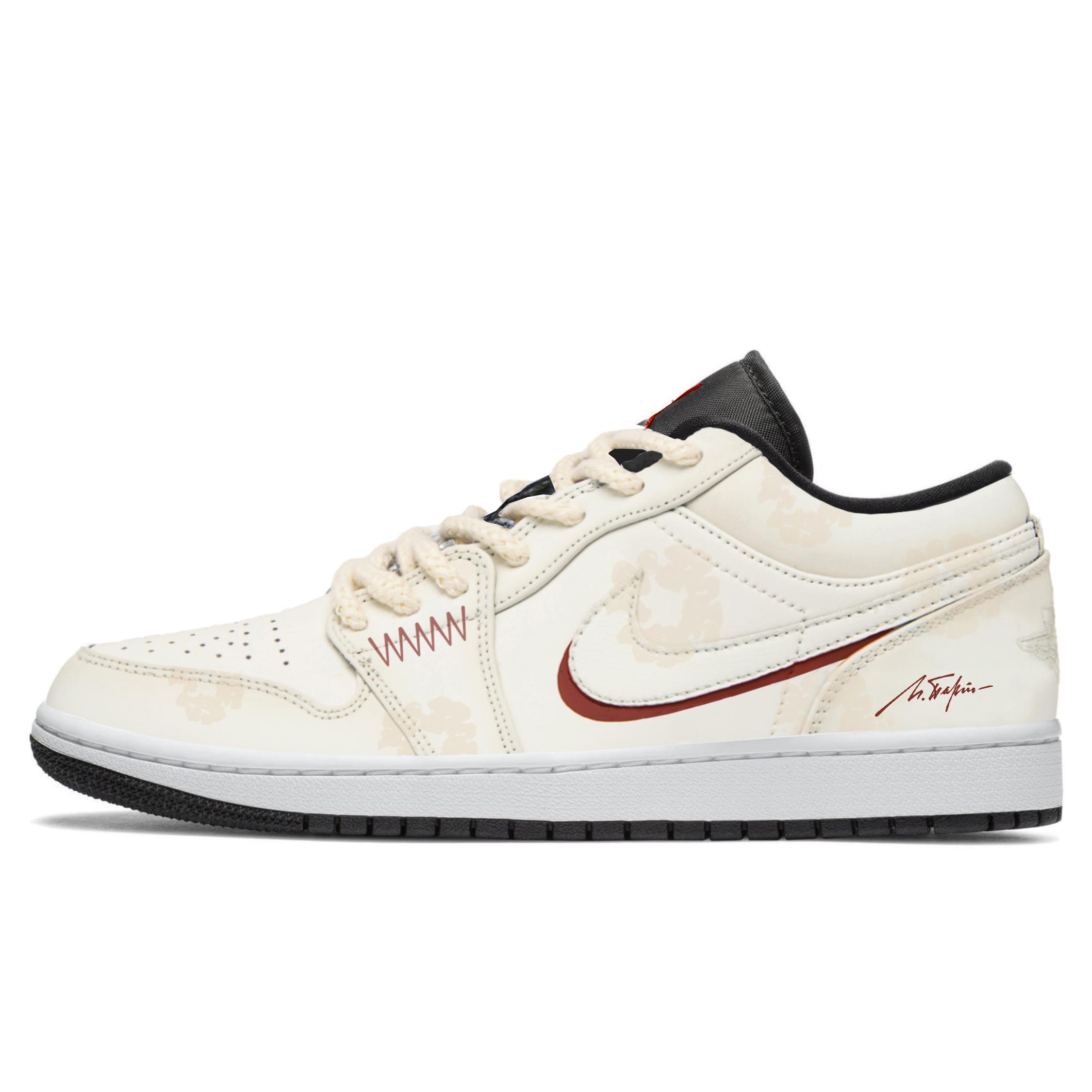 

Jordan Air Jordan 1 Abrasion Resistant Low top Vintage Basketball Shoes Women s Ecru 553560-153(Team1439--) 38.5