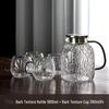 Tree Bark Texture Glass Pitcher Set with 4 Cups