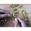Long Faux Gold Chain Rapper Exaggerated Dress Personalized Performance Props