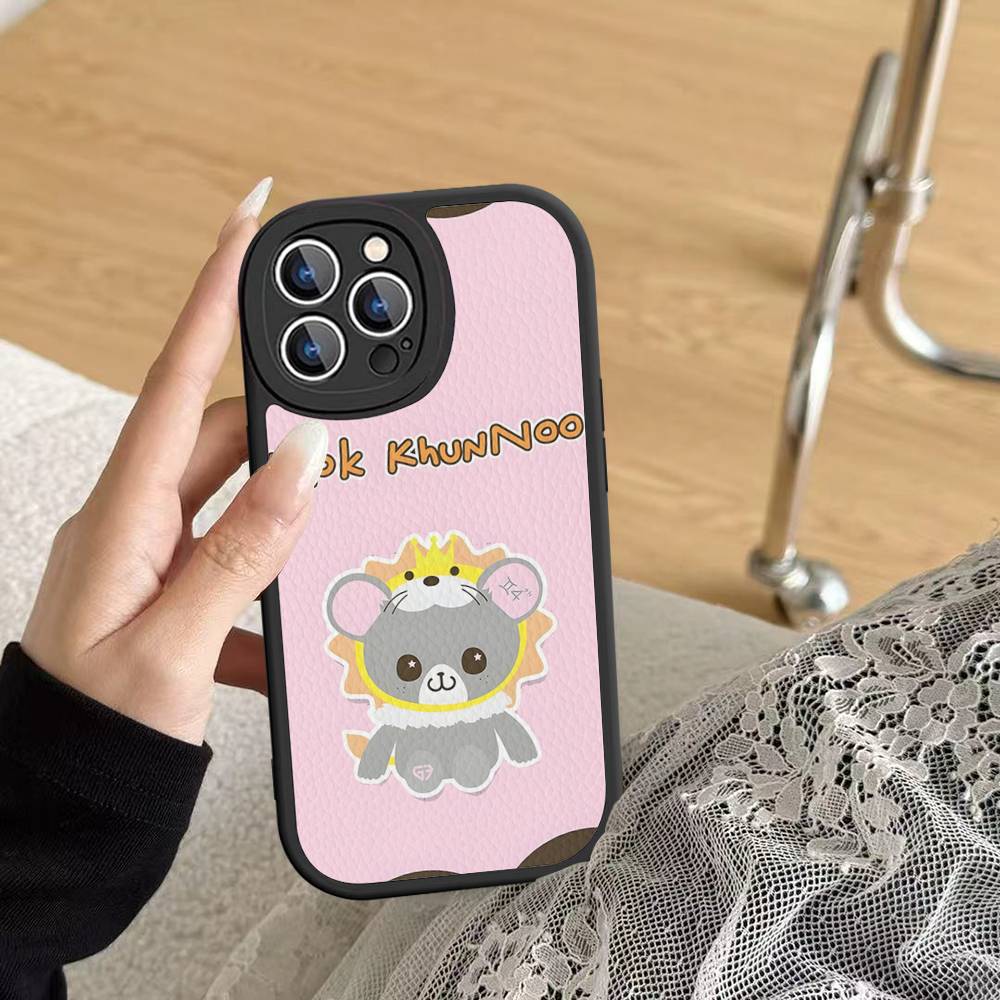 

Аниме-маскот GMMTV Чехол для телефона Для IPhone 16 15 14 13 12 11 Pro Max Plus Кожаная крышка iPhone 16 plus