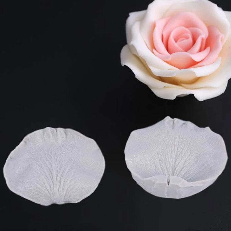 2Pcs Silicone Cake Flower Mold Diy Baking Candy Mould Rose Flower Fondant Paste 1