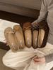 French ballet style bow flat-soled single shoes women's 2025 new Maillard not tired feet shallow mouth grandma shoes ladyshoes