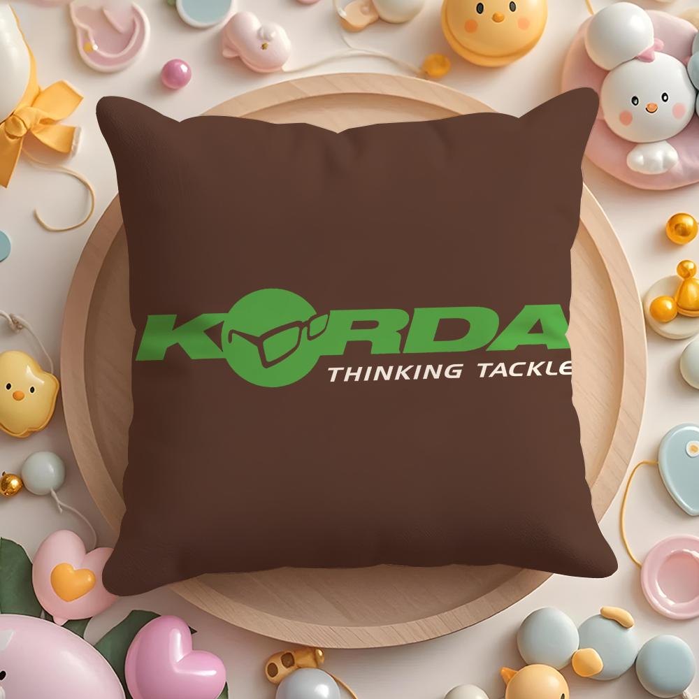 K-KordaS Fishing Print Cushion Cover Home & Car Multi-Scene Pillow Cover - Reversible, Soft & Durable for Daily Use